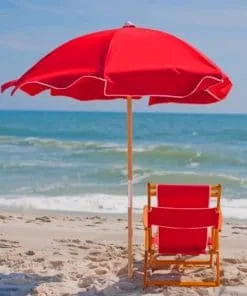 Beach Chair And Umbrella Paint By Numbers
