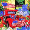 Red American Truck paint by numbers