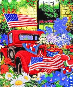 Red American Truck paint by numbers