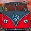 Red Volkswagen Van Paint By Numbers