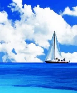 Sail Boat On The Sea Paint By Numbers