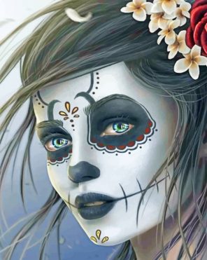 Skull Candy Girl NEW Paint By Numbers - Numeral Paint Kit