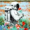 Space Man With Flowers Paint By Numbers
