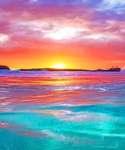 Sunset By The Ocean Paint By Numbers