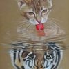 Tiger Water Reflection Paint by numbers