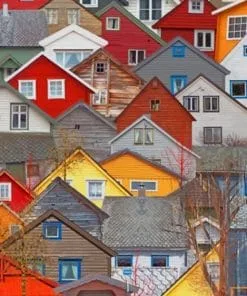 Norway Houses Paint By Numbers