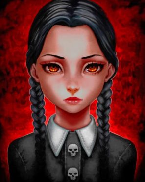 Wednesday Addams Paint By Numbers - Numeral Paint Kit