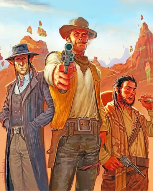 Western Gunslingers Paint By Numbers