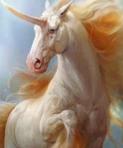 White Unicorn Paint By Numbers