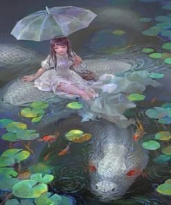 Woman And Sea Snake paint by numbers