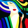 Colorful Woman Illustration Paint by numbers