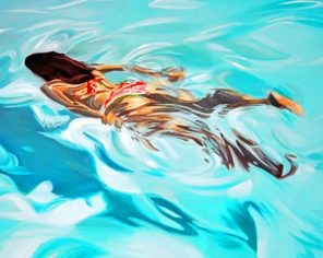 Woman Swimming Paint by numbers