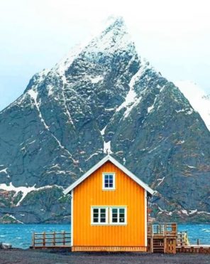 Yellow House Lofoten Paint By Numbers