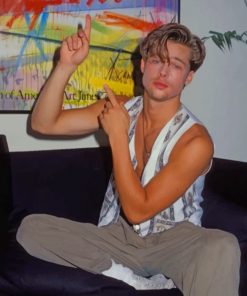 Young Brad Pitt Paint by numbers