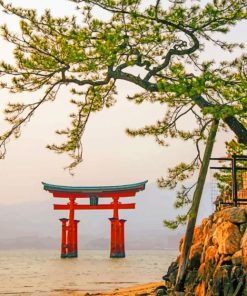 Itsukushima Shrine Japan Paint by numbers
