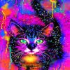 Abstract Cat animals paint by numbers