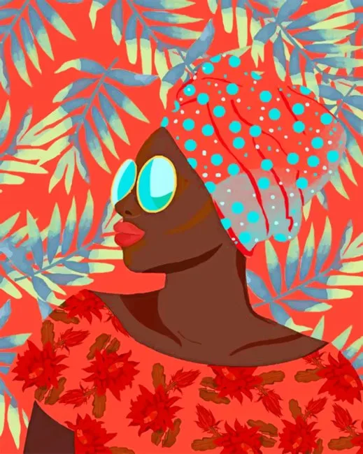 Illustrations Black Woman Paint By Numbers