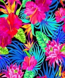 Tropical Flowers Paint By Numbers