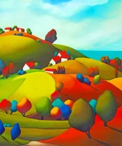 Colorful Countryside Paint By Numbers