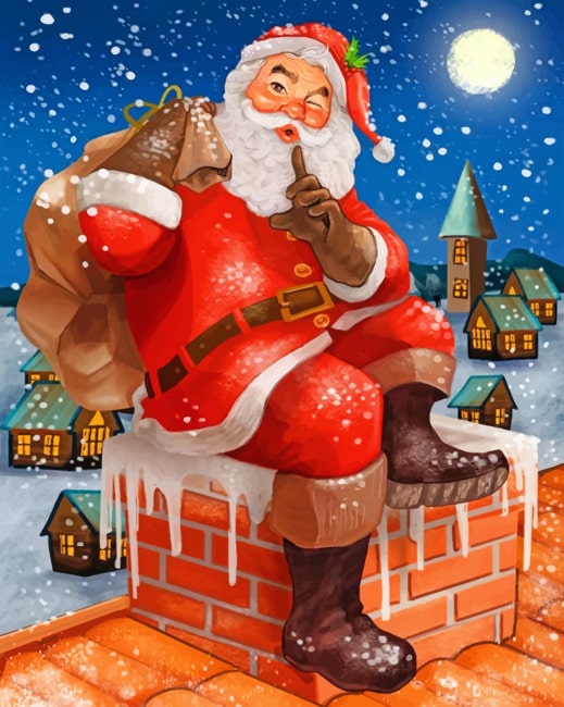 Aesthetic Santa Claus Paint by numbers