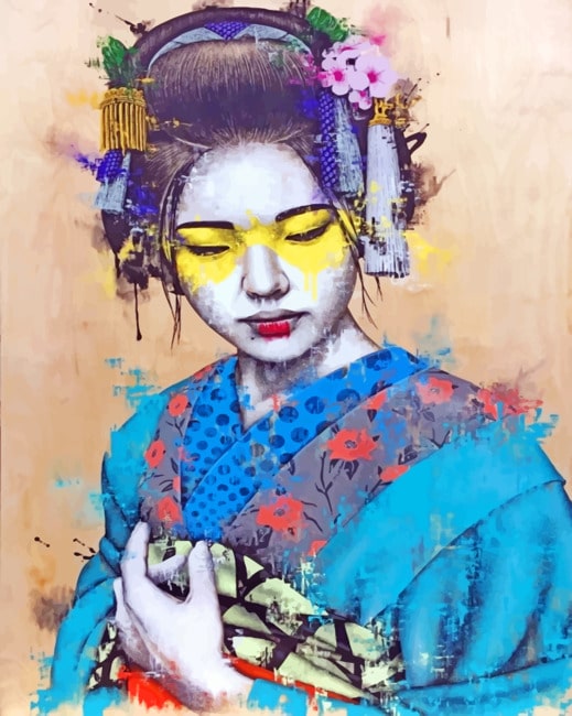 Artistic Asian Woman Paint by numbers
