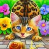 Bengal Cat Animals paint by numbers