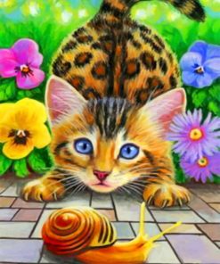 Bengal Cat Animals paint by numbers