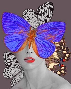 Butterfly Woman paint by numbers