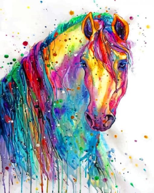 Colorful Horse Animals Paint By Numbers - Numeral Paint Kit