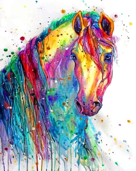 Colorful Horse paint by numbers