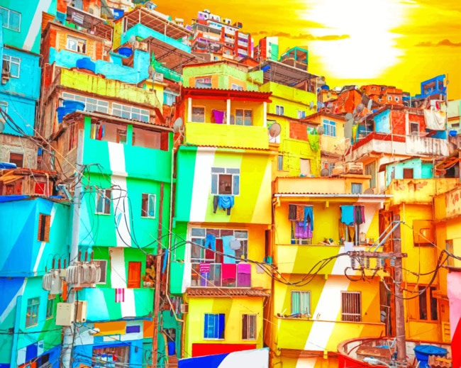 Favela Rio De Janeiro Paint By Numbers