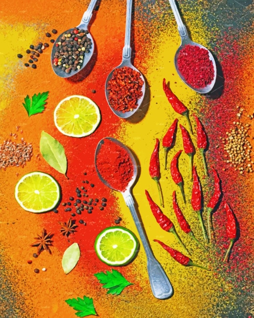 Food Spices Paint By Numbers