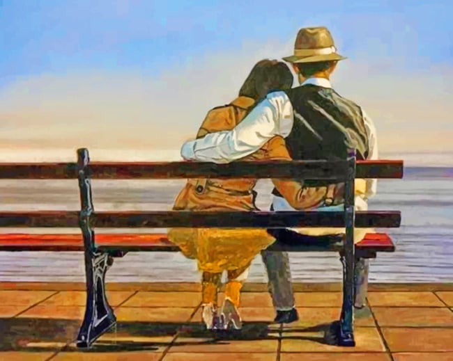 Couple Hugging Each Other paint by numbers