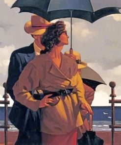 Couple Under The Same Umbrella paint by numbers