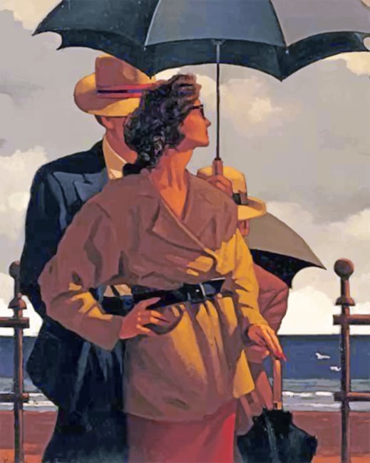 Couple Under Umbrella Paint By Numbers