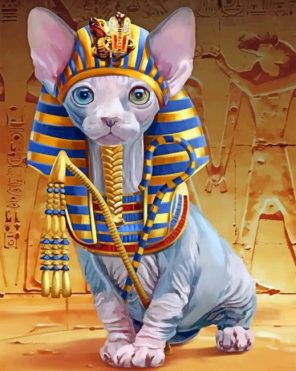 Egyptian Cat Paint by numbers