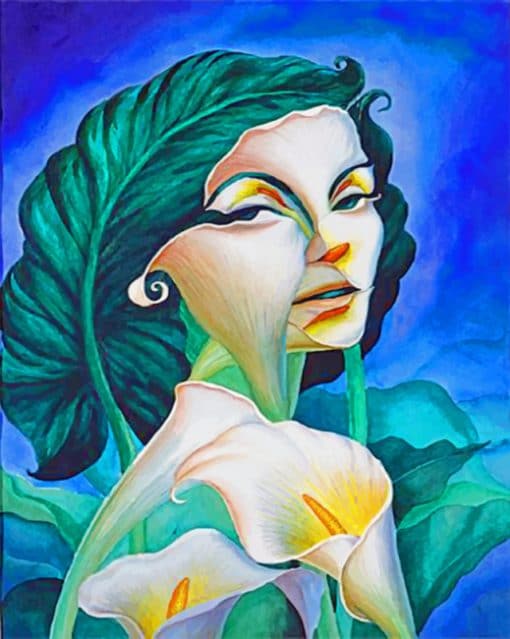 Lily Woman Paint By Numbers Numeral Paint Kit