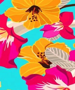 Illustration Flowers Paint By Numbers