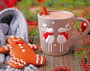 Gingerbread Cookies And Coffee Paint by numbers