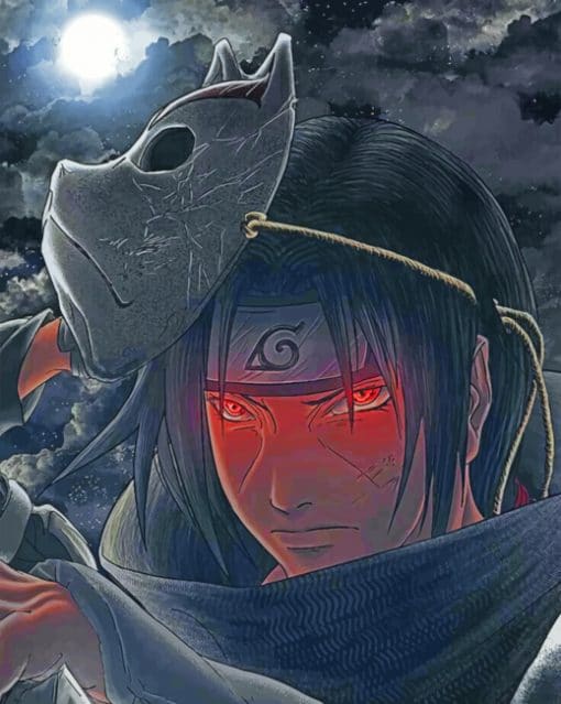 Itachi Uchiha Mask Paint By Numbers - Numeral Paint Kit