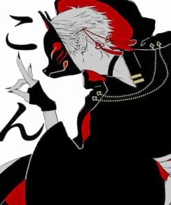 Illustration Kitsune Paint By Numbers
