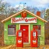 Old Gas Station Paint by numbers