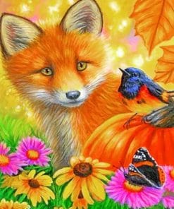 Fox And Bird Paint By Numbers