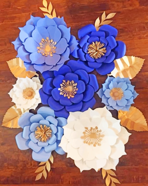 Paper Flowers Paint by numbers