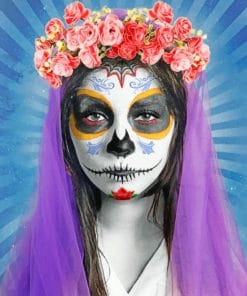 Sugar Skull Lady Paint By Numbers