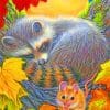 Raccoon And Mouse Paint By Numbers