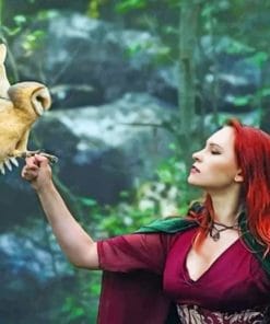 Lady And Owl Paint By Numbers