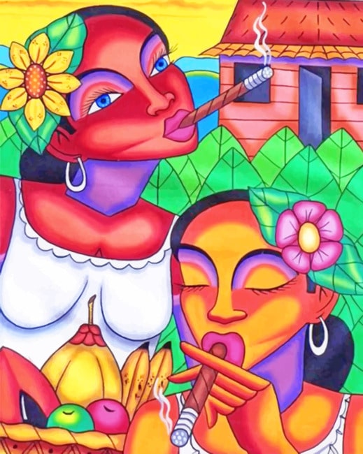 Cuban Women Smoking Paint By Numbers