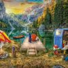 Camping In Banff Park paint by numbers