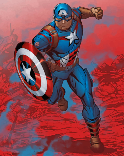 Captain America Hero paint by numbers